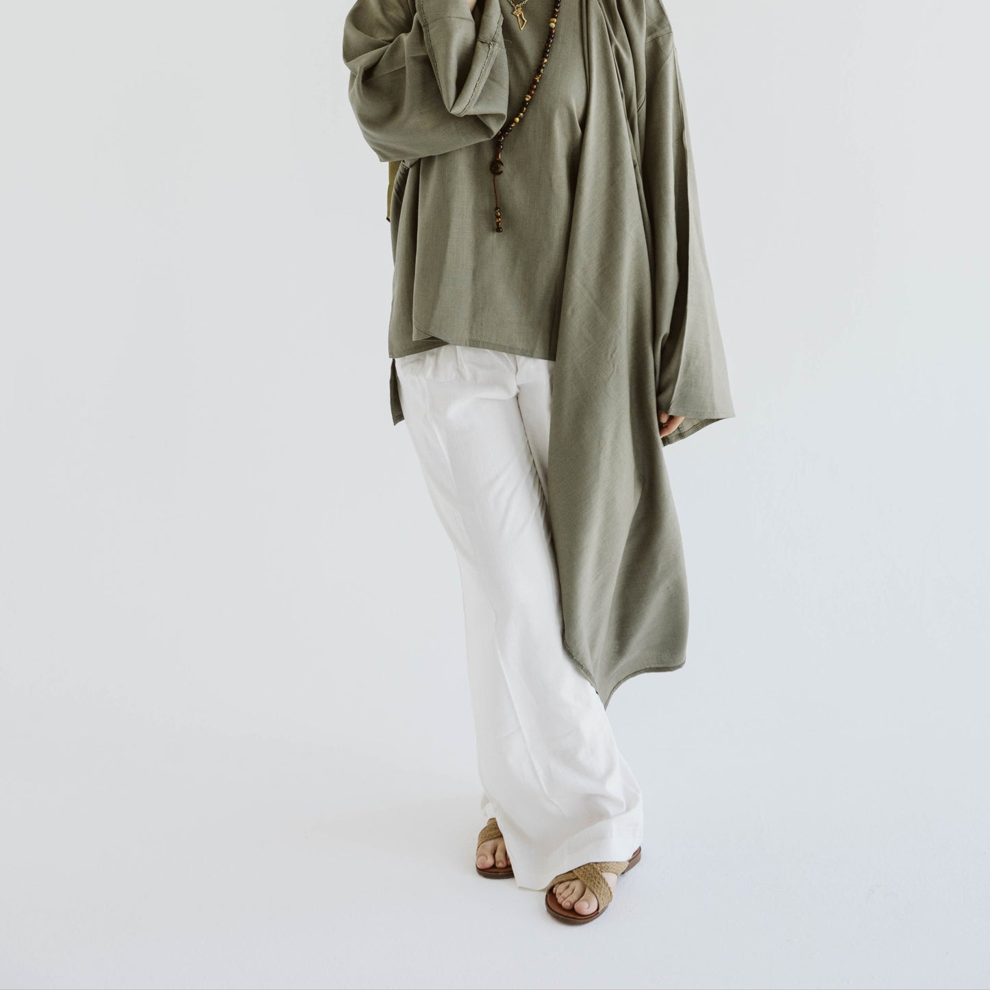 Stylish White Linen Pant