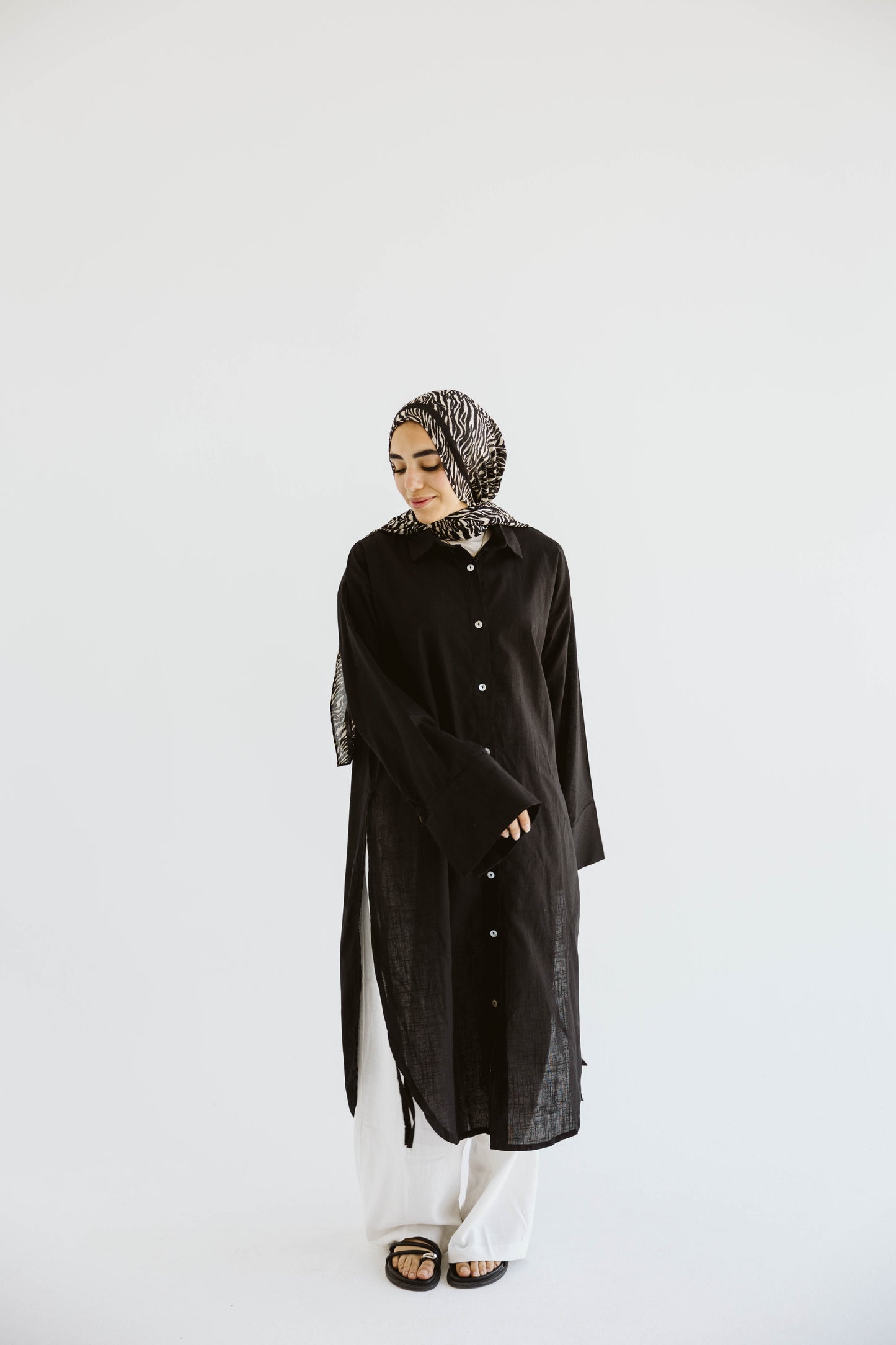 long linnen shirt