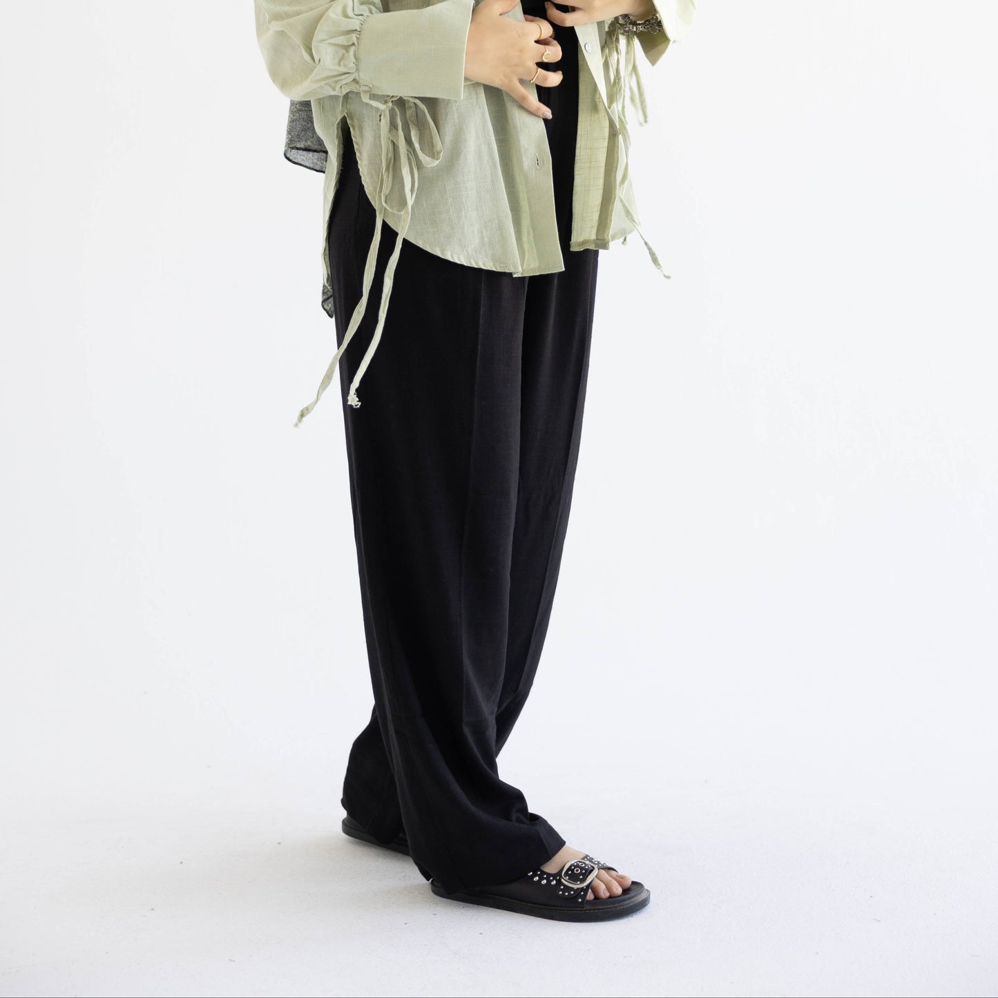 The Essential Black Linen Trouser