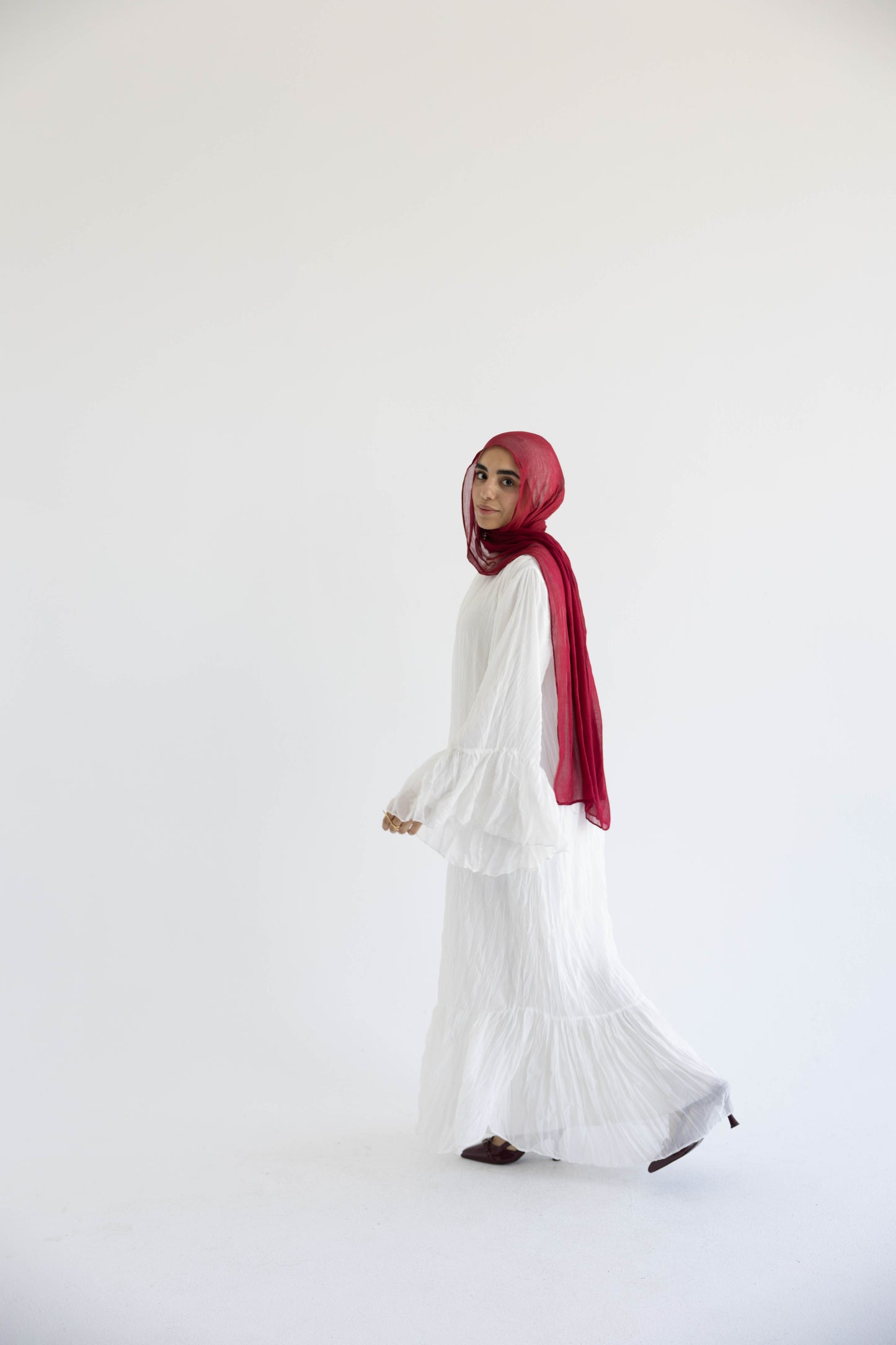 The Crush Pleated Maxi Dress | Whisper White