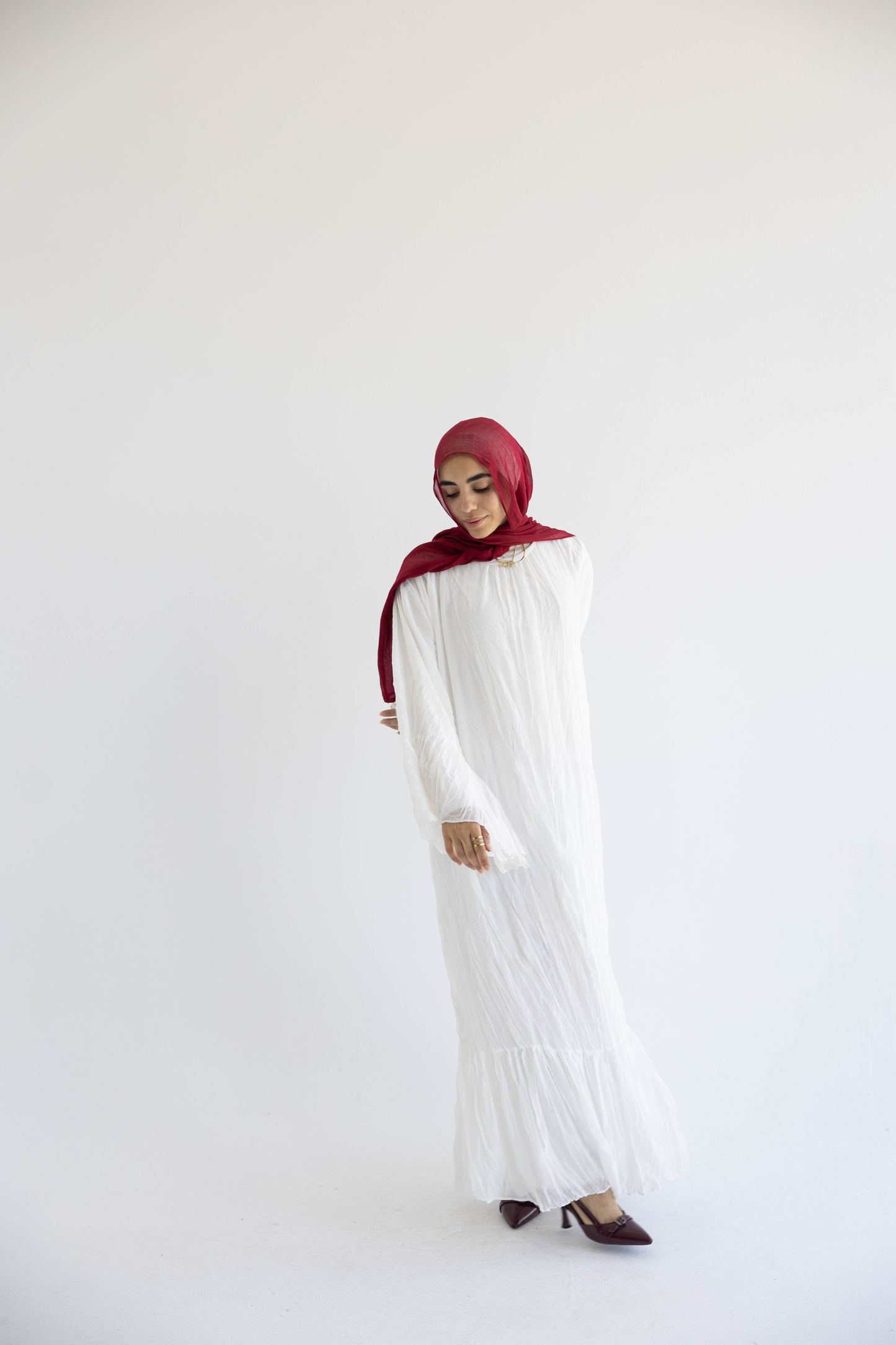 The Crush Pleated Maxi Dress | Whisper White