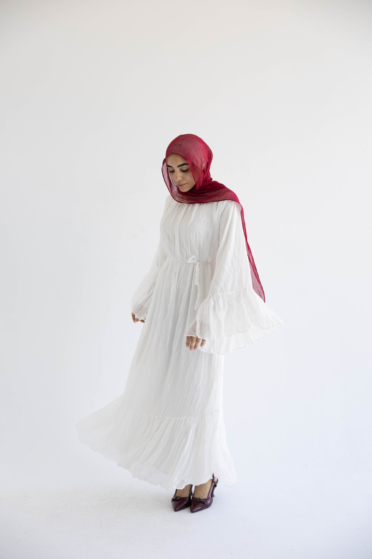 The Crush Pleated Maxi Dress | Whisper White