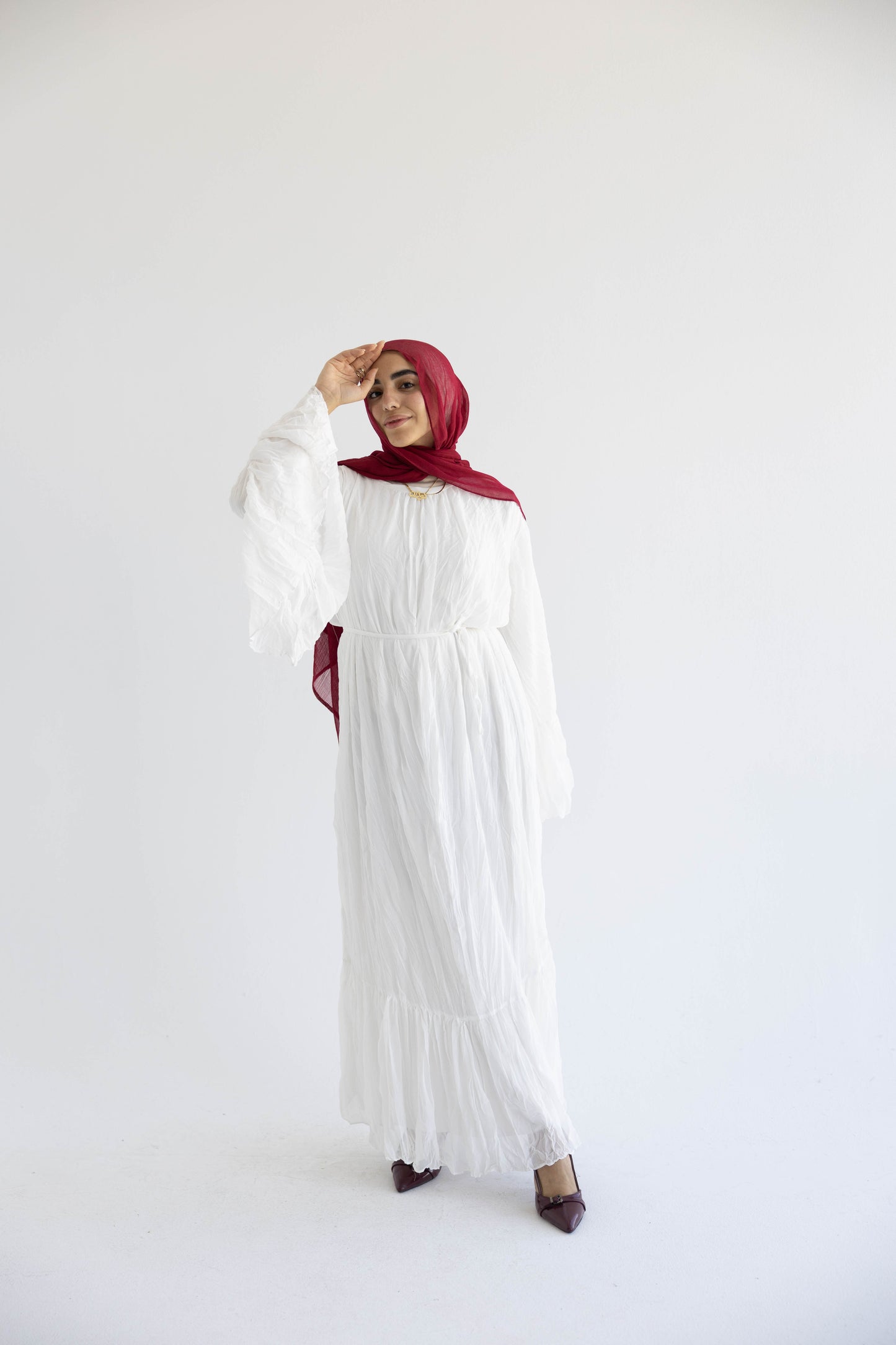 The Crush Pleated Maxi Dress | Whisper White