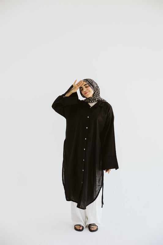 long linnen shirt
