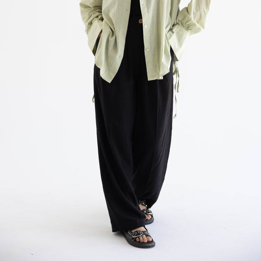 The Essential Black Linen Trouser